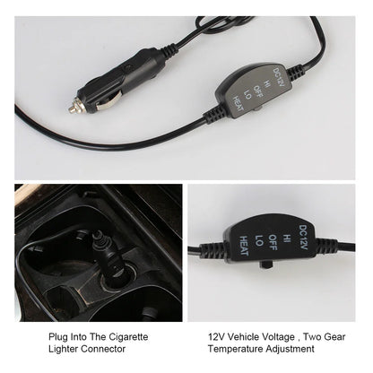 12V Electric Heated Car & Home Seat Cushion — Universal Warm Winter Cushion Cover