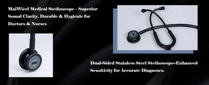 Portable Double-Sided Medical Stethoscope — Professional Cardiology Stethoscope for Doctors, Nurses, and Medical Use