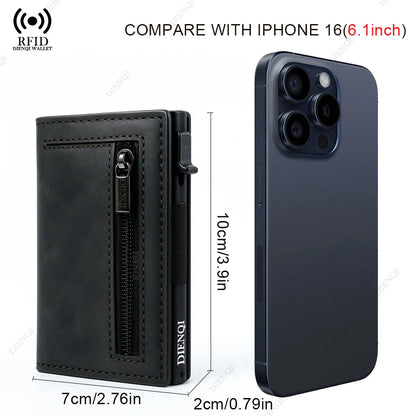 Luxury RFID Blocking Metal Card Holder – Slim Aluminium Wallet for Men, Minimalistic Credit Card & Money Bag