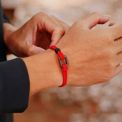 Noter Thin Thread Bracelet for Men – Handmade Braided String Charm, Outdoor Survival & Nautical Knot Pulsera
