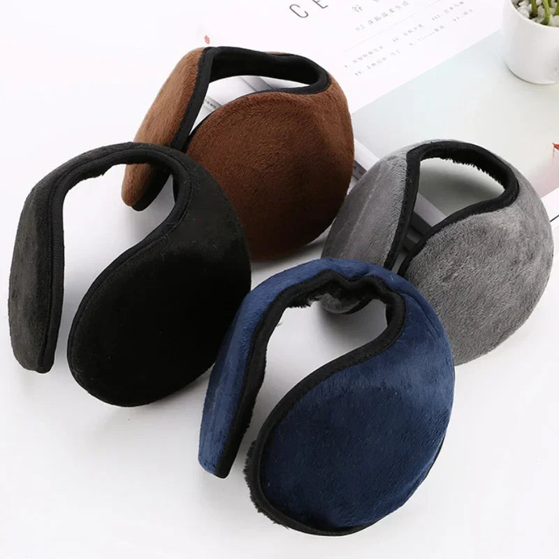 Stay Cozy and Stylish with Windproof Earmuffs for Men and Women - Thicken Plush Winter Warm Fleece Ear Protectors for Outdoor Activities