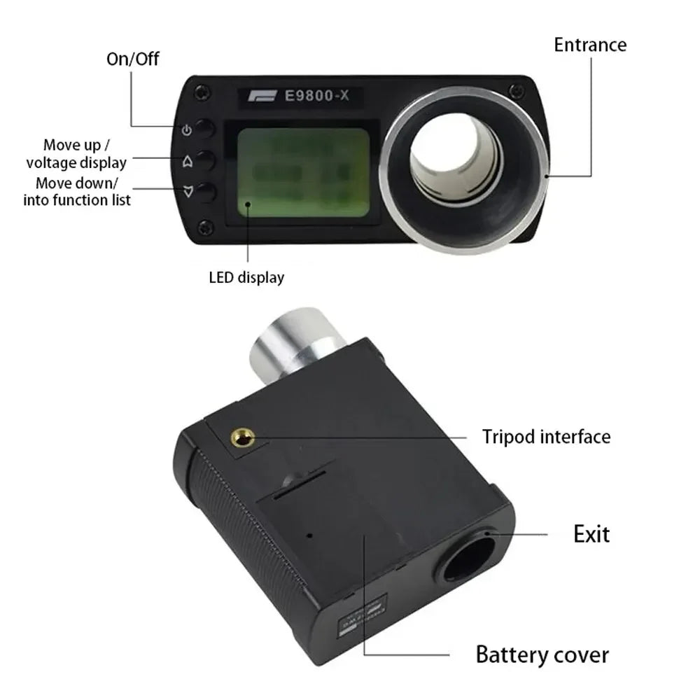 Hot Sell Firing Speed Chronograph – LCD Shooting Measuring Instrument E9800-X Speed Tester for Shooting Accuracy