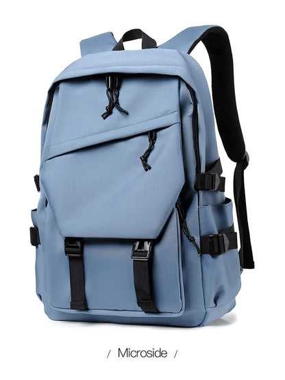 15 Inch Polyester Waterproof Men’s Backpack – Simple, Fashionable Student & Couple Computer Bag
