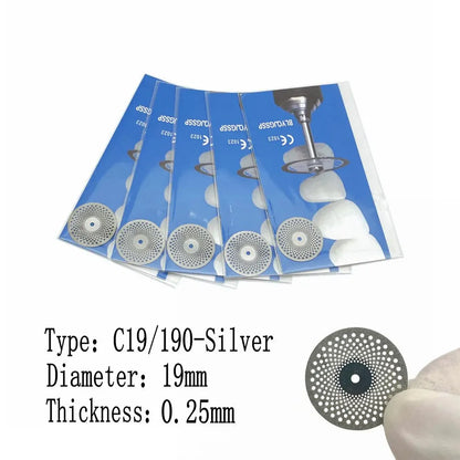 Dental Ultra-Thin Double Sided Sand Porcelain Cutting Disc Mandrel - 5pcs/Pack Diamond Polishing Tools - Denspay Supplier