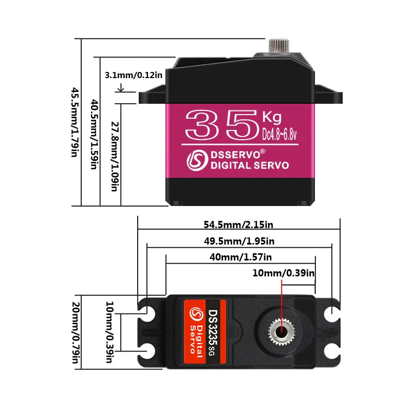Waterproof High-Speed Digital Servo – 20kg-40kg Metal Gear RC Servo for 1/8 & 1/10 Scale Baja Cars