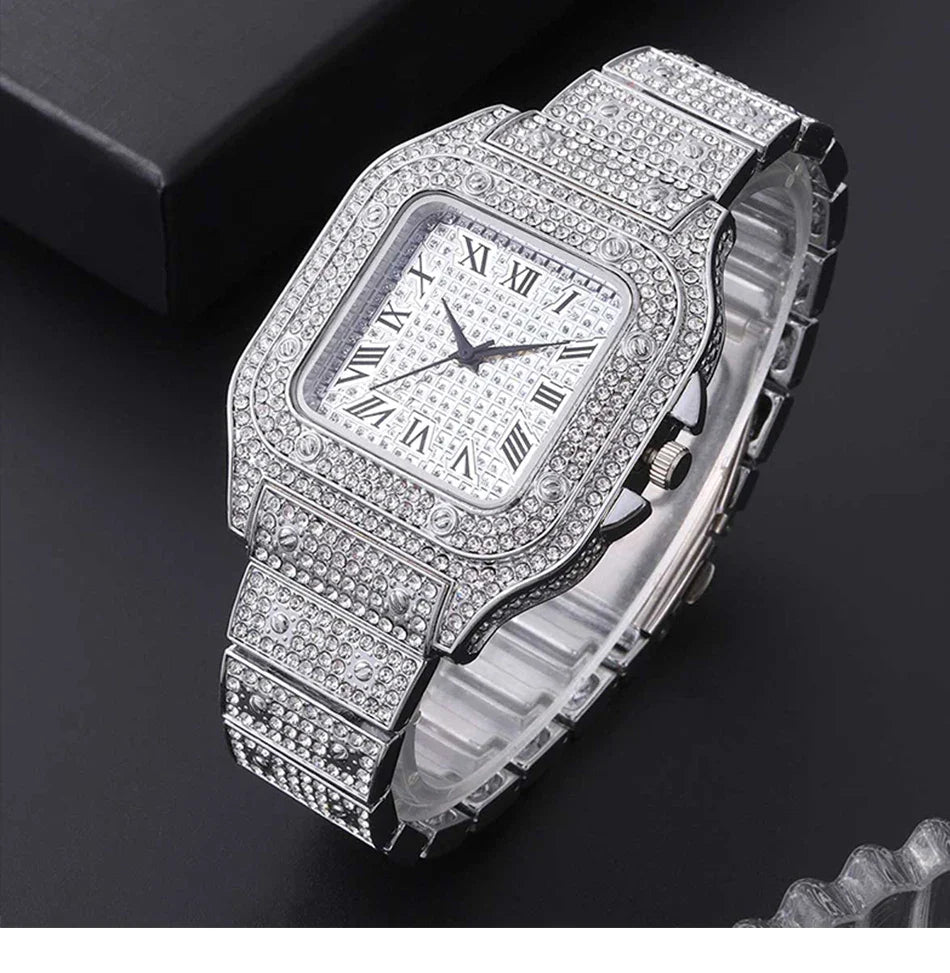Luxury Silver Stainless Steel Quartz Watch for Men – Dainty Business Casual Wristwatch