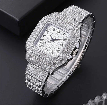 Luxury Silver Stainless Steel Quartz Watch for Men – Dainty Business Casual Wristwatch