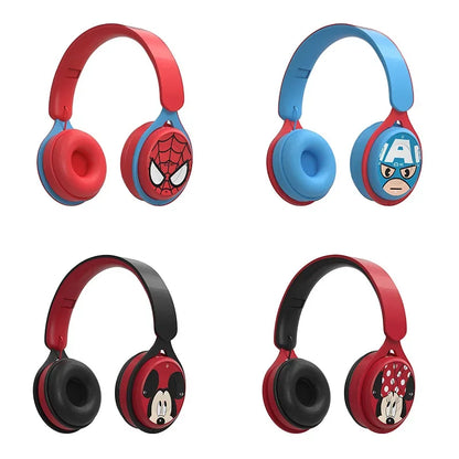 Disney Marvel Y08 Wireless Bluetooth Headphones – Foldable HIFI Surround Sound Earphones for Kids