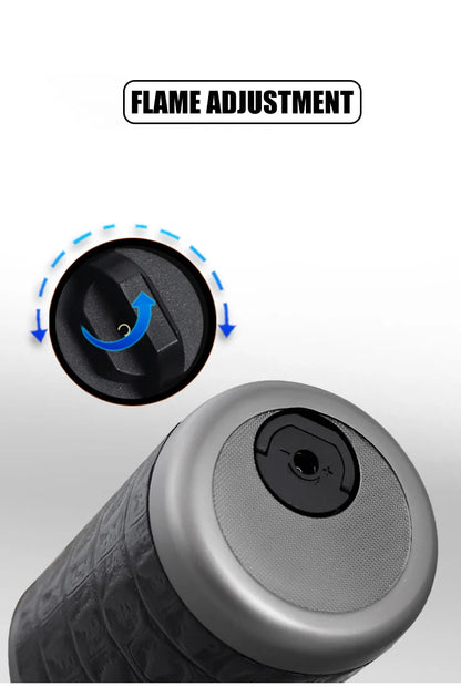 JOBON Creative Cigar Lighter | Windproof Blue Flame with Locking Rotor & UV Transfer Print, Unique Gift Craft