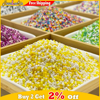 Oil Painting Color Glass Seed Beads - 11/0 Loose Spacer Beads for DIY Jewelry Making, Sewing & Craft Accessories