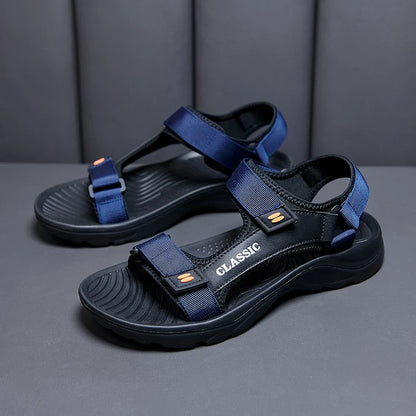 Men’s Outdoor Water Sandals – Arch Support Yoga Sole Gladiator Style Open Toe Beach Slippers, Anti-Slip Durable Summer Footwear
