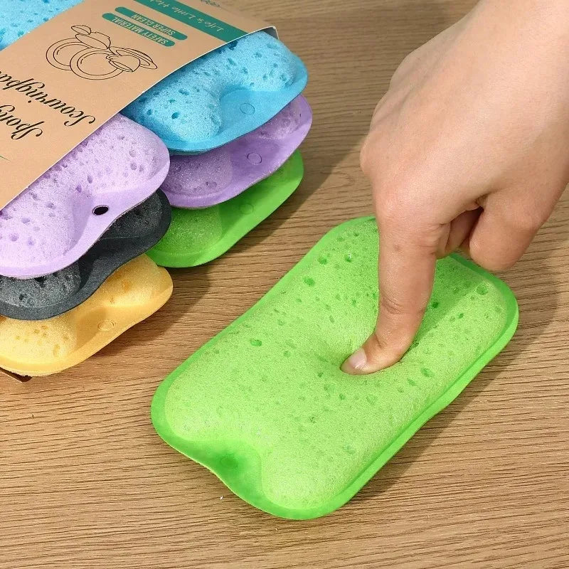 Kitchen Cleaning Sponge - Soft Absorbent Rust Scrubbing Pad for Dishwashing and Household Cleaning