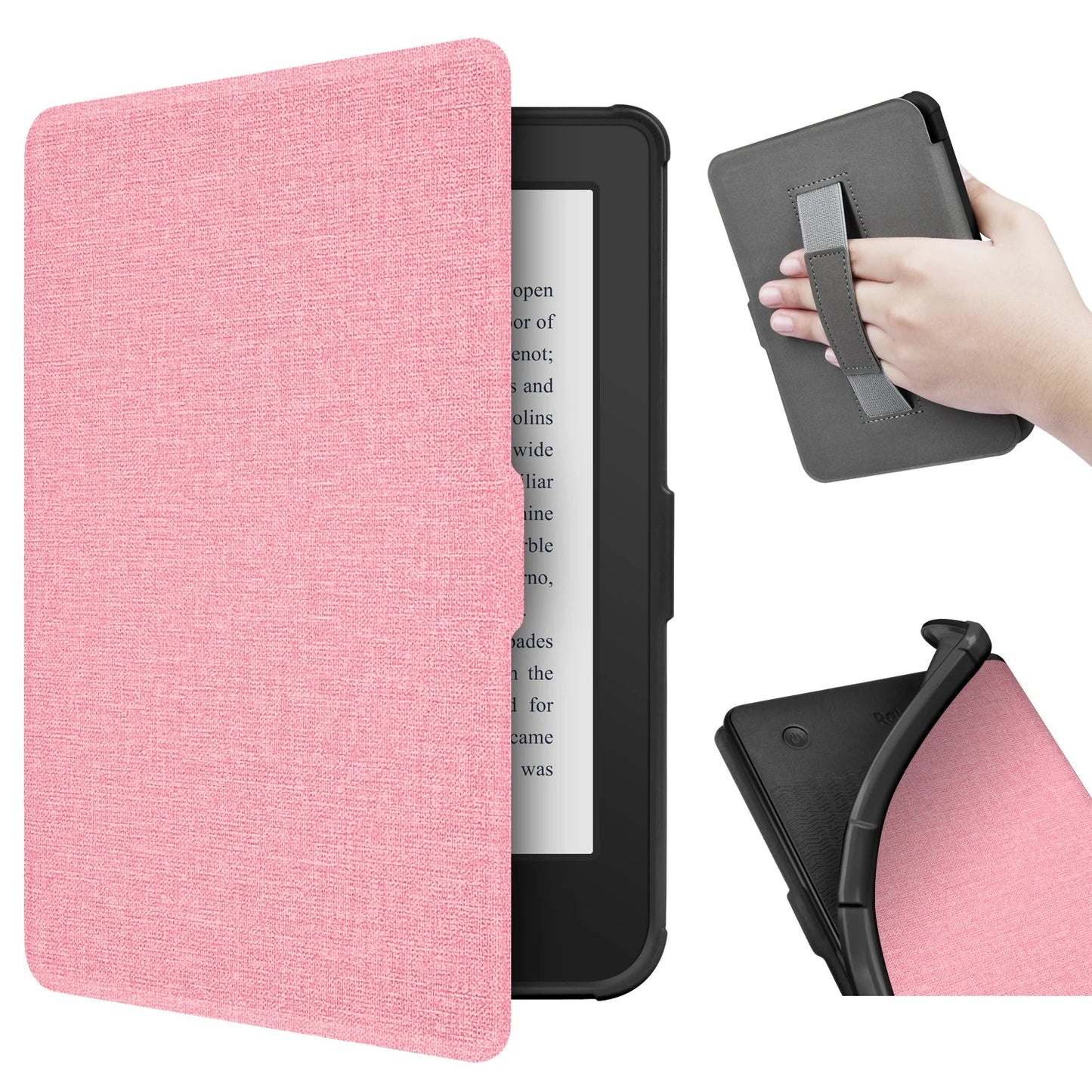 Case for Kobo Clara Colour BW 2024 & 2E – 6" Sleep/Wake Ebook Cover with Hand Strap Holder (N367/N365/N506)