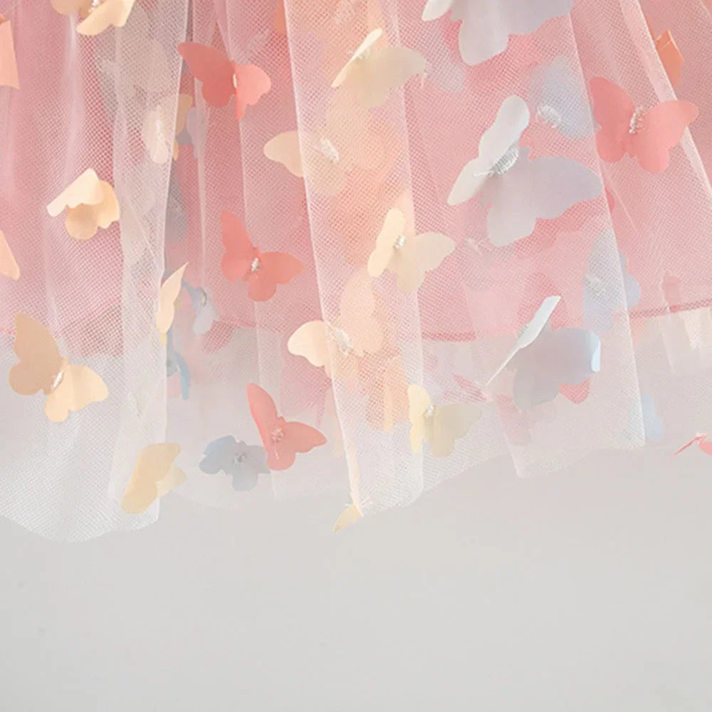 Baby Girl Princess Dress - Summer Halter Butterfly Back Birthday Party Outfit