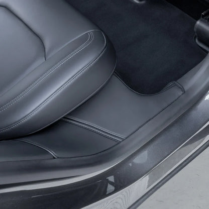 2Pcs Rear Door Sill Anti-Kick Pads for Tesla Model Y – Suede Trample-Resistant Protective Pads