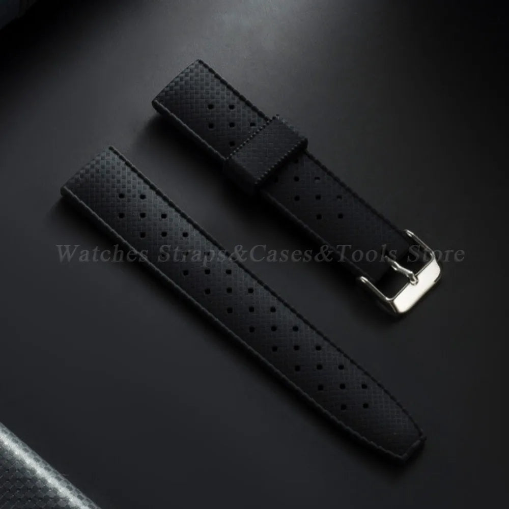 Premium Tropic Silicone Watch Strap – 20mm & 22mm Quick Release Waterproof Rubber Bracelet for Seiko, Oris & Omega