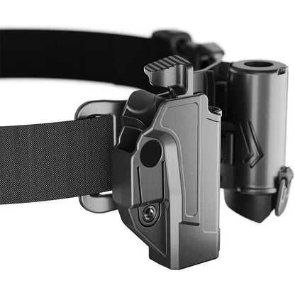 T40 Tactical Drop Leg Holster Gun Belt – Adjustable Molle Low-Ride Pouch for Pistol, Mag, Handcuff & Pepper Spray Storage