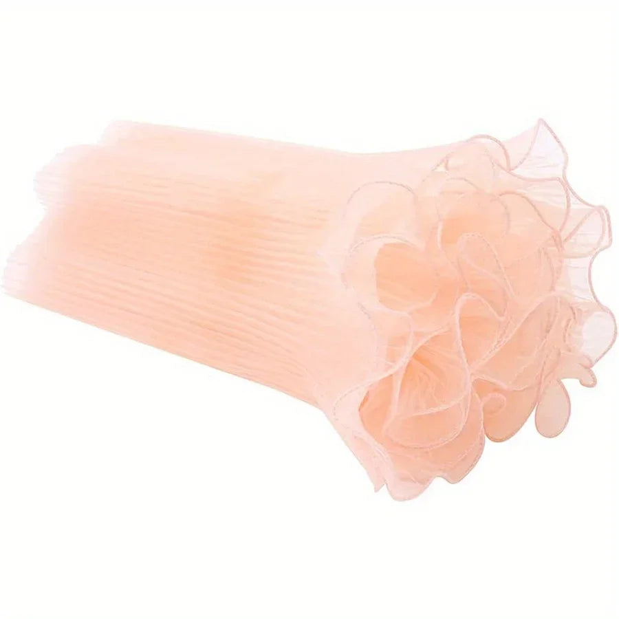 1 Roll Red Korean Flower Wrapping Mesh — Lace Fabric for Bouquets, Floral Packaging & DIY Flower Crafts
