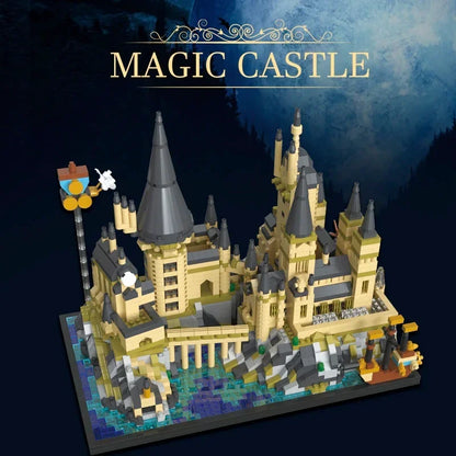 Magic Castle Building Blocks Set — DIY Wizardry School Model with Micro Bricks for Kids & Adults, Creative Assembly Toy Gift