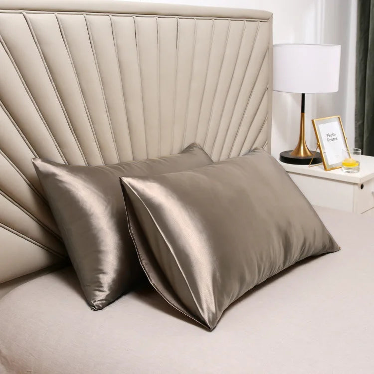 Silk Satin Pillowcase — Hair & Beauty Friendly Pillow Cover, Comfortable Home Decor for Standard/Queen, 1PC