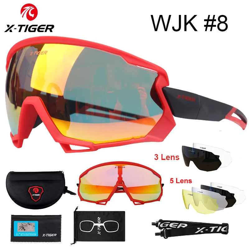X-TIGER Polarized Cycling Glasses — Photochromic MTB & Road Bike Sunglasses for Sports
