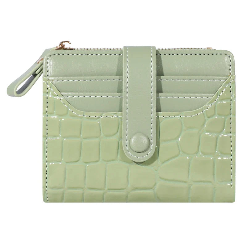 Elegant Women’s Multi-Card Wallet – Casual PU Leather Double Zip Clutch with Crocodile Texture and Stylish Storage