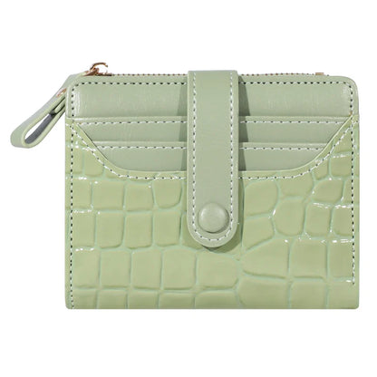 Elegant Women’s Multi-Card Wallet – Casual PU Leather Double Zip Clutch with Crocodile Texture and Stylish Storage
