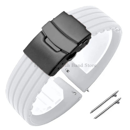 Quick Release Silicone Watch Strap 18–24mm – Sport Rubber Band for Huawei Watch GT2/3/4, Omega, Seiko, Fossil