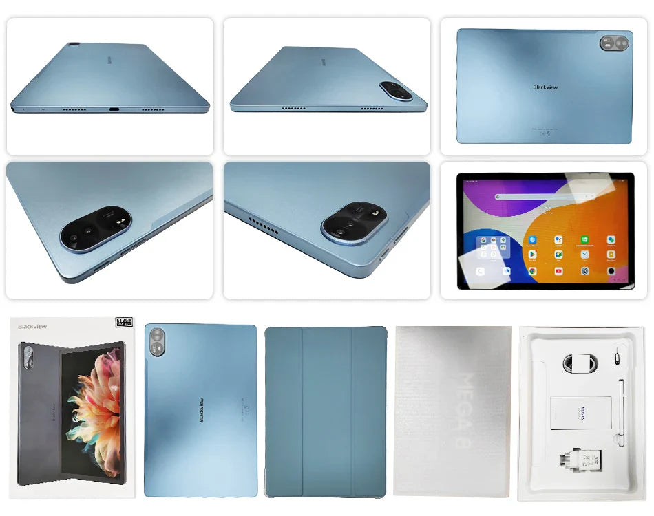 Blackview MEGA 8 Tablet – 13" FHD+ 90Hz Display, 11000mAh, Android 15, 50MP Camera, 4 Speakers, 4G Pad PC