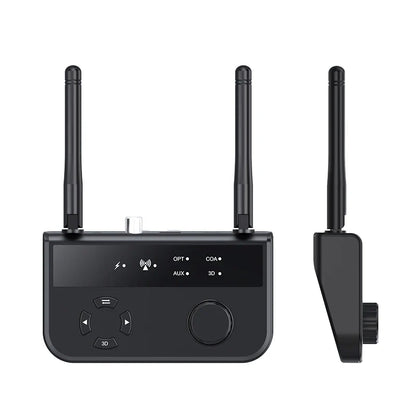 Bluetooth 5.3 3D Stereo Audio Receiver | Optical, Coaxial, 3.5mm AUX Output Wireless Adapter for Car Speakers