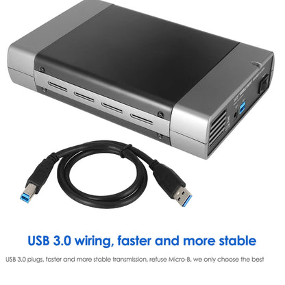 5.25-inch USB 2.0/3.0 SATA External Optical Drive Case – Enclosure Adapter for Windows, Mac & PC