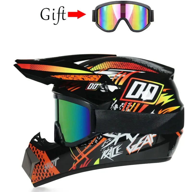 Children's Motorcycle Helmet - Off-Road Motocross Bike Helmet for Downhill & Cycling