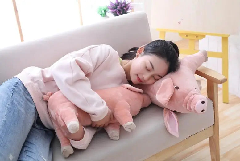 25cm Lifelike Cartoon Pig Plush Toy — Soft Stuffed Animal Doll, Kawaii Birthday Gift for Girls