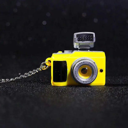 Fashion Camera Pendant Necklace – Vintage Flash Light Camera Jewelry with Long Chain for Women & Men, Punk Party Accessory