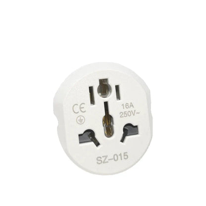 Korea EU Plug Adapter 16A 250V – High-Quality Universal Travel Converter with 2 Round Sockets for AU, US, UK, CN to EU/KR Wall Socket