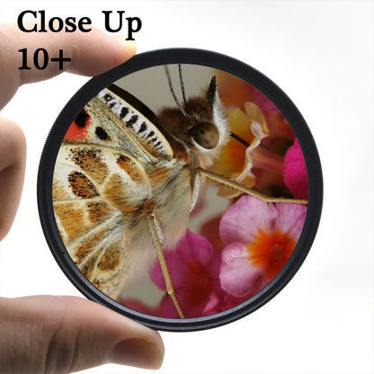Macro +10 Close-Up Lens Filter Kit — 49mm to 77mm for Canon Nikon Sony Cameras