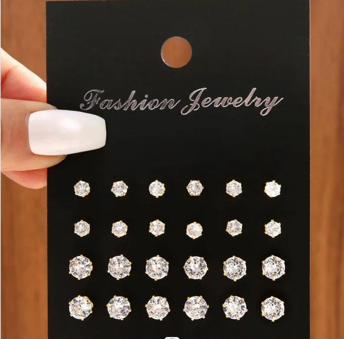 104-Piece Fashion Jewelry Set - Metal Pearl & Zircon Butterfly Earrings, Necklace, Bracelet and Rings for Women