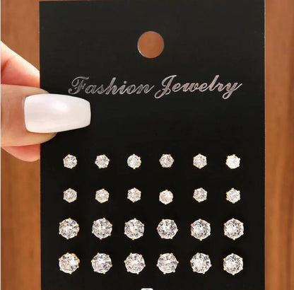 104-Piece Fashion Jewelry Set - Metal Pearl & Zircon Butterfly Earrings, Necklace, Bracelet and Rings for Women