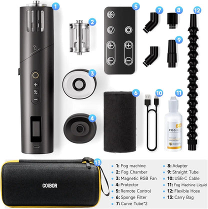 COLBOR CF5 Mini 40W Portable Fog Machine with Remote – Smoke Maker for Photography, Video Production & Special Effects