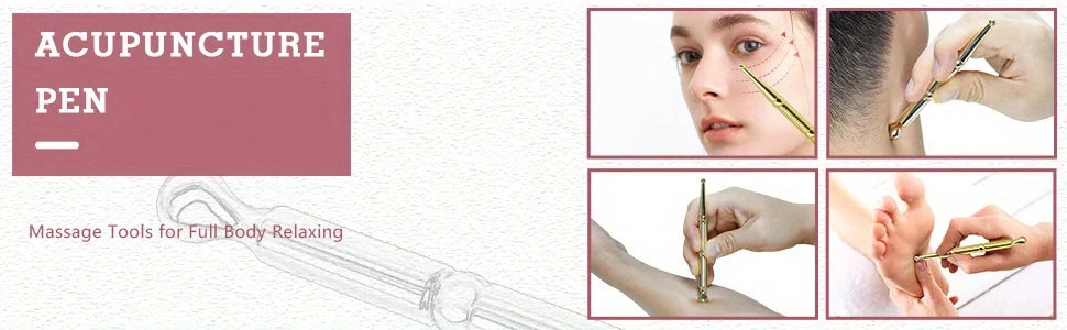 Acupuncture Pen Reflexology Tool | Stainless Steel Acupressure Massager for Body Pressing Points