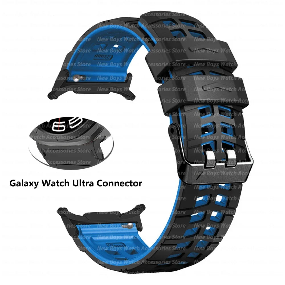 Silicone Sport Band for Samsung Galaxy Watch Ultra 47mm — No-Gap Quick Fit Curved Strap (2025 Ultra Model)