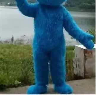 Elmo Mascot Costume - Long Fur Halloween Carnival & Party Cosplay Outfit