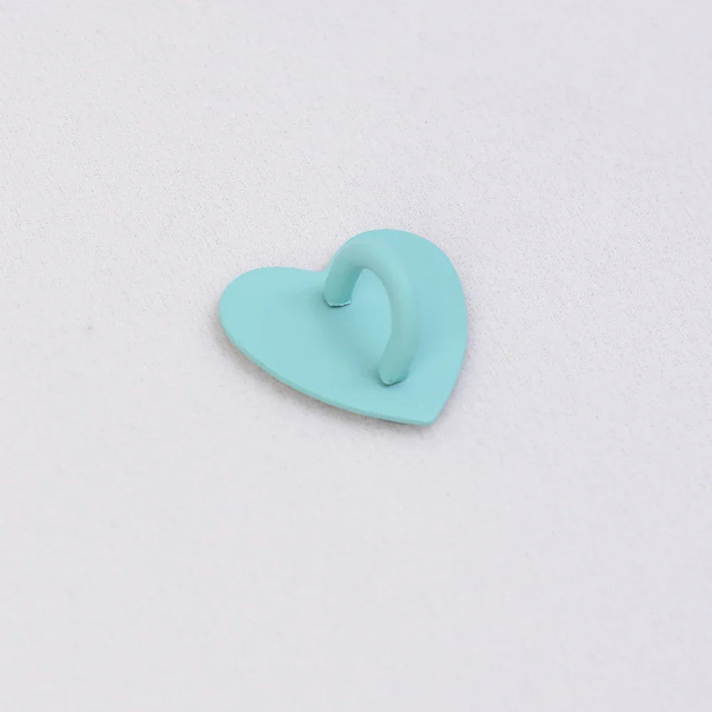 Kawaii Metal Heart Phone Charm — Adhesive Holder, Finger Ring Stand, Case Hook & Buckle Accessory with String