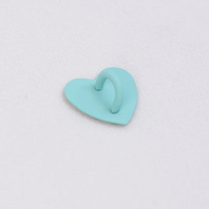 Kawaii Metal Heart Phone Charm — Adhesive Holder, Finger Ring Stand, Case Hook & Buckle Accessory with String