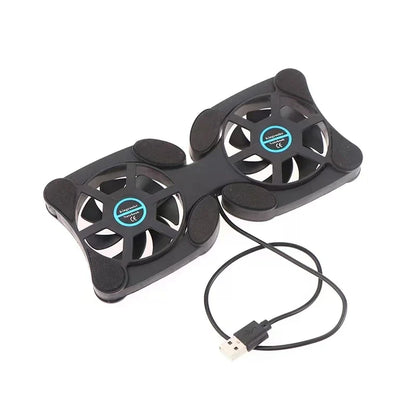 USB Mini Laptop Cooling Fan Stand - Foldable Notebook Cooler Pad, Radiator by Cooler Master, Computer Accessories