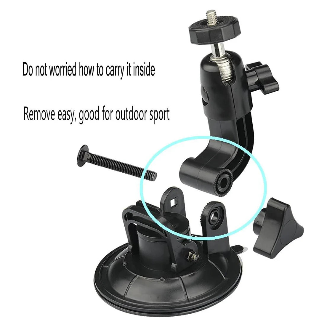 Suction Cup Mount for GoPro Hero 3-13 & Max – Compatible with DJI Osmo 3-5 & Insta360 X3/X4 Accessories