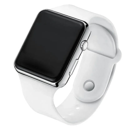 Digital LED Sport Watch – Square Electronic Wristwatch for Men & Women, Casual Silicone Fashion Watch