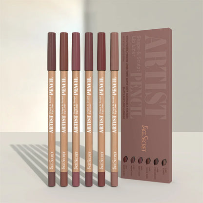 Face Secret Artist Shape Sculpt Matte Lip Liner Pencil Set – Weightless, Precise & Soft Blendable Texture