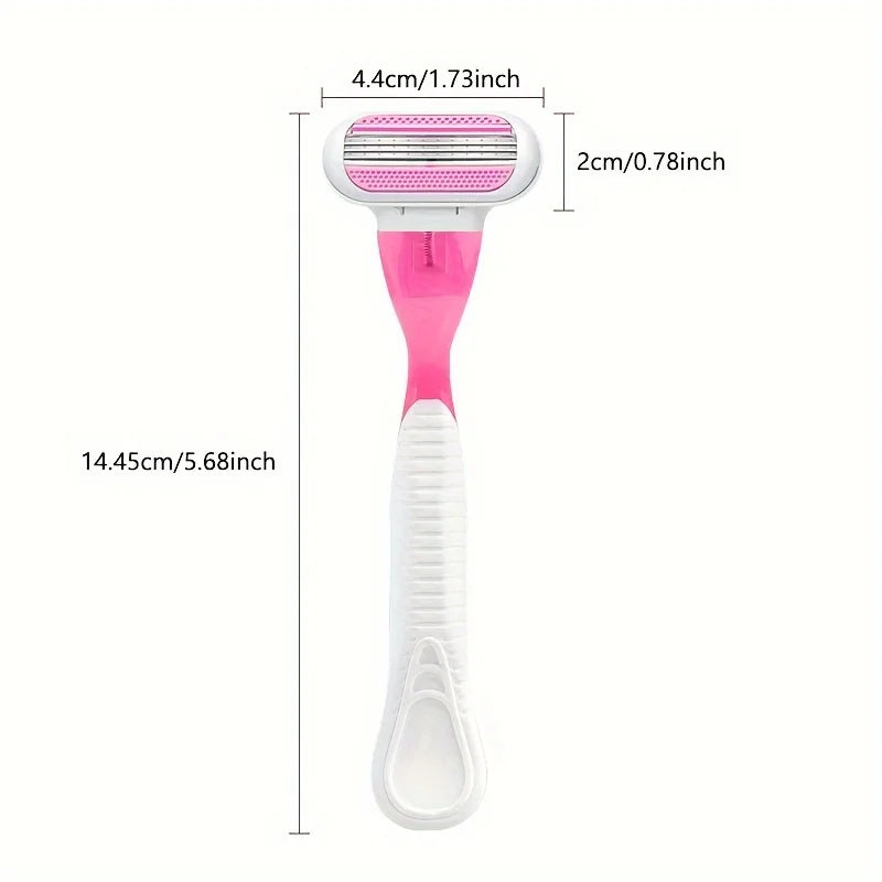 Women’s Safety Razor Blades Set – 3-Layer Replacement Shaver Heads for Smooth Bikini & Body Hair Removal