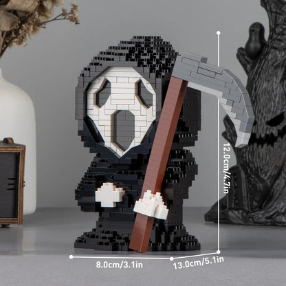 Tiny Particle Building Blocks – Halloween Cartoon Puzzle Toys with Magic Night Death Clown Characters